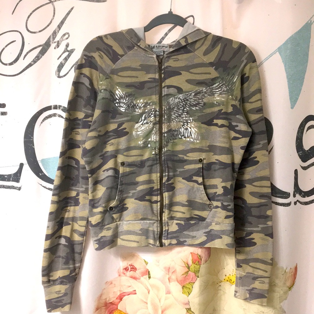 Camo zip sweatshirt